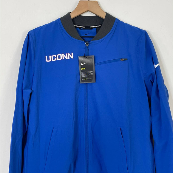 NEW Nike Basketball Dri-Fit UCONN Huskies Full Zip Jacket Blue Women's Medium - Picture 3 of 8
